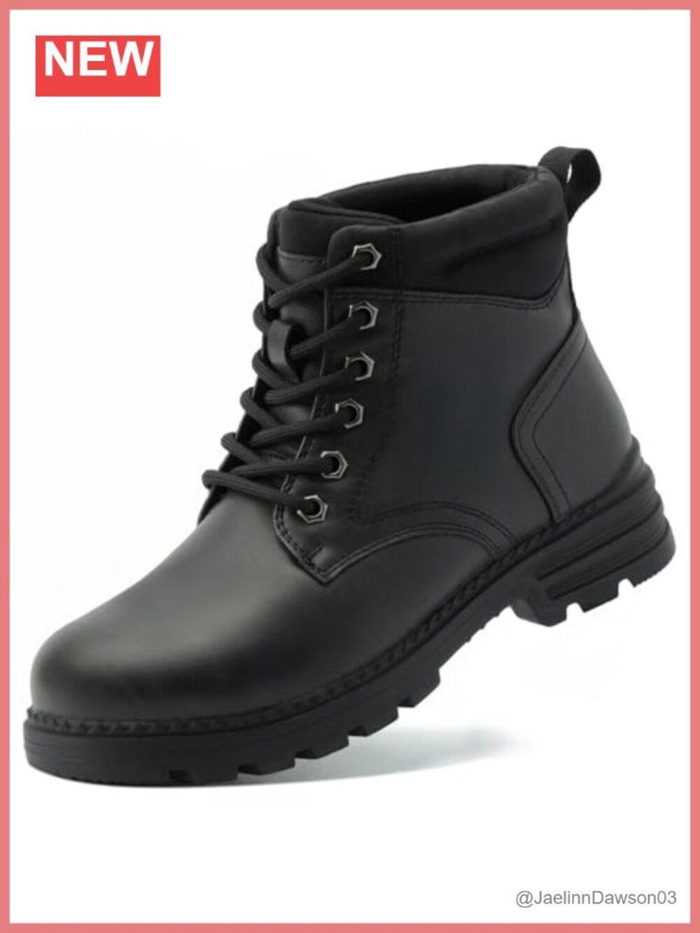 ANJOUFEMME Women's Lightweight Combat Hiking Boots Ankle High Non-Slip